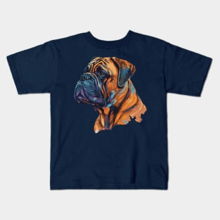 Bullmastiff Dog Art Kids T-Shirt